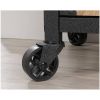 Mesquite FarmHome 3 Tier Entryway Bookcase Storage Cabinet Fixed Casters