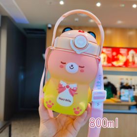 Outdoor Back With Pop-up Lid Mug (Option: Pink-800ML)