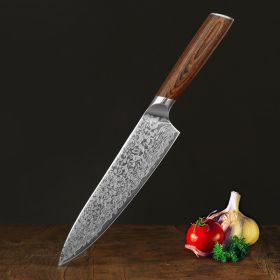 Damascus Leather Steel Kitchen Stainless Steel Kitchen Knife (Option: Japanese bone pattern)