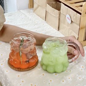 Home Juice Drinks With Handle Glass (Option: SET)