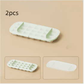 Ice Box Ice Cube Tray Grid High Capacity Food Grade Kitchen Gadgets (Option: Yellow-Two box)