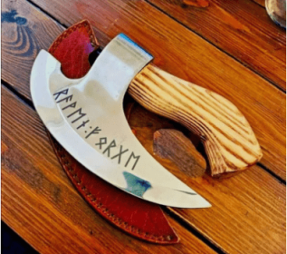 Viking Hatchet Handmade Pizza Cutting Axe Stainless Steel Premium Blade (Option: Small-Cutting axe)