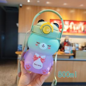Outdoor Back With Pop-up Lid Mug (Option: Green-800ML)