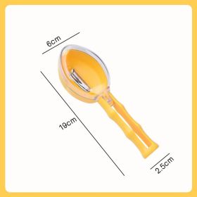 Kitchen Household Covered Storage Type Peeler Kitchen Gadgets (Color: Yellow)