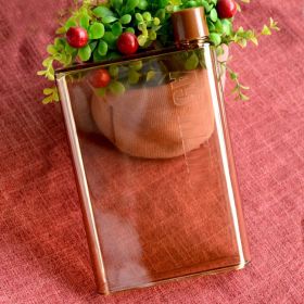 Creative Fall-resistant Square Flat Plastic Water Bottle (Option: Coffee-350ml)